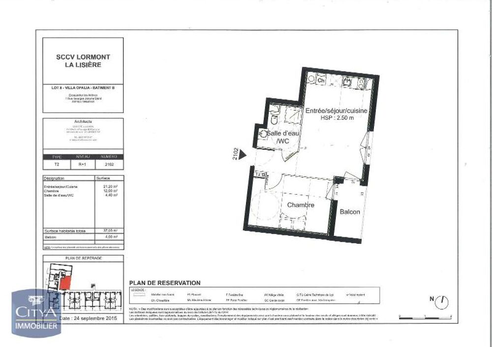 location Appartement - 2 pièce(s) - 38 m² Lormont (33310)