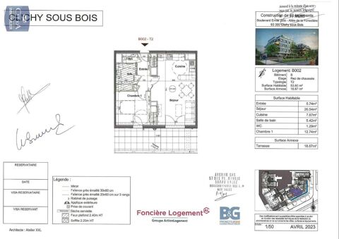  Appartement � louer 2 pi�ces 54 m�