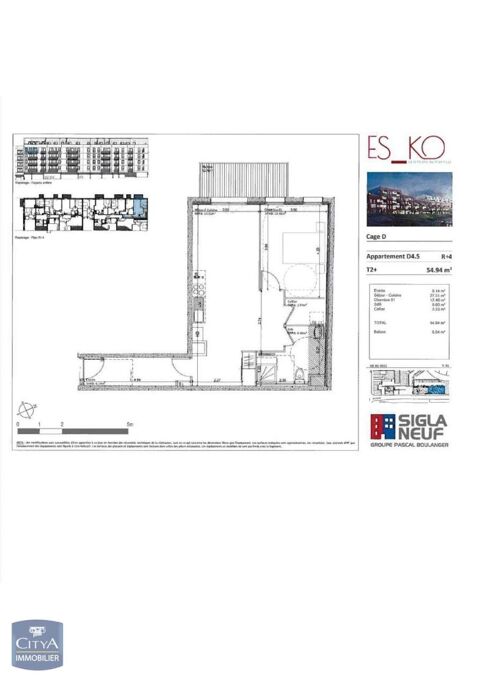  Appartement  louer 2 pices 55 m