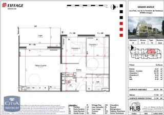  Appartement � louer 3 pi�ces 63 m�