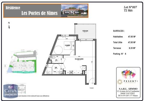  Appartement � louer 2 pi�ces 48 m�