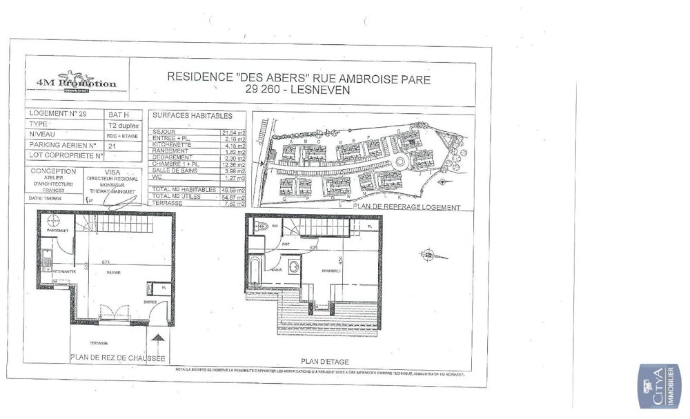 EXCLUSIVITE - LESNEVEN À louer : Maison T2 de 49,59 m² s....