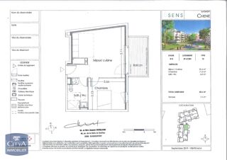 Appartement � louer 2 pi�ces 43 m�