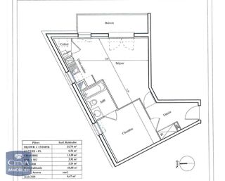  Appartement � louer 2 pi�ces 45 m�