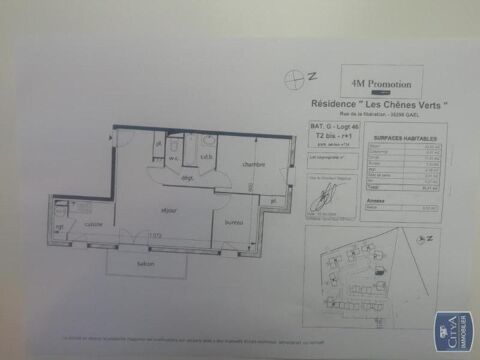  Appartement � louer 3 pi�ces 55 m�