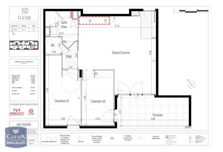  Appartement à louer 3 pièces 67 m²