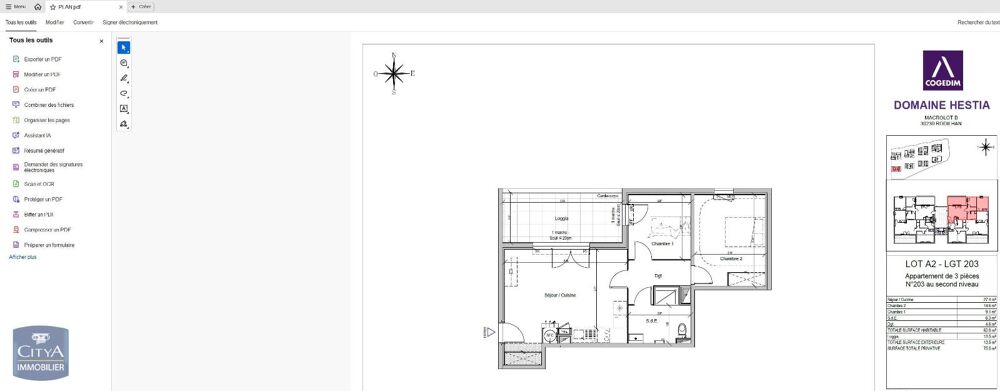 location Appartement - 3 pièce(s) - 62 m² Rodilhan (30230)