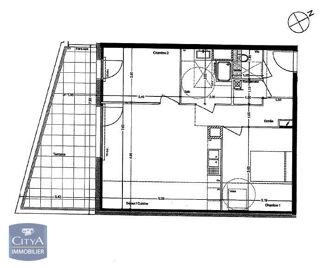  Appartement � louer 3 pi�ces 64 m�