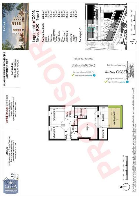  Appartement  louer 3 pices 64 m