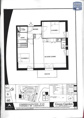  Appartement à louer 3 pièces 54 m²