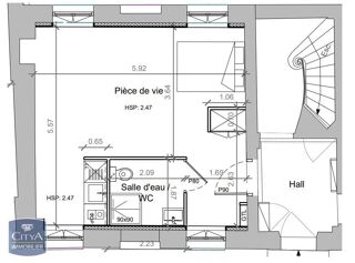  Appartement à louer 1 pièce 33 m²