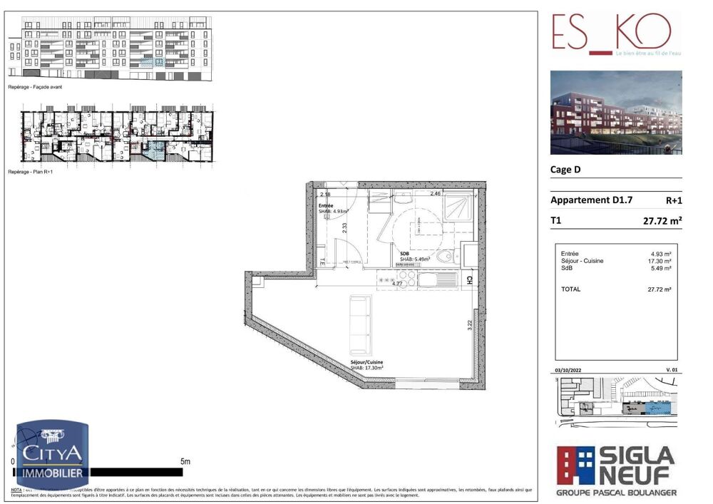 location Appartement - 1 pièce(s) - 28 m² Valenciennes (59300)
