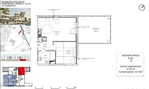  Appartement � louer 2 pi�ces 42 m�