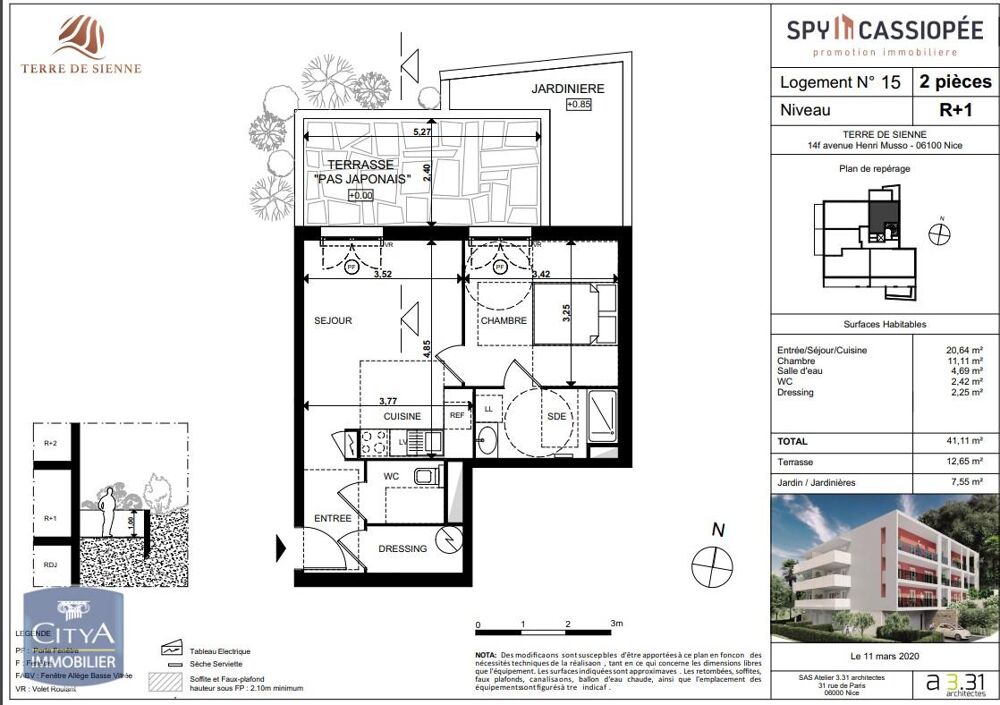 location Appartement - 2 pièce(s) - 41 m² Nice (06100)