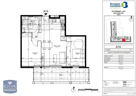  Appartement � louer 3 pi�ces 61 m�