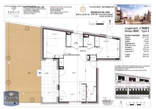  Appartement à louer 3 pièces 65 m²
