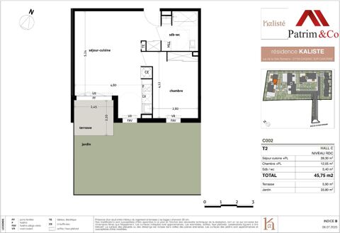  Appartement � louer 2 pi�ces 46 m�