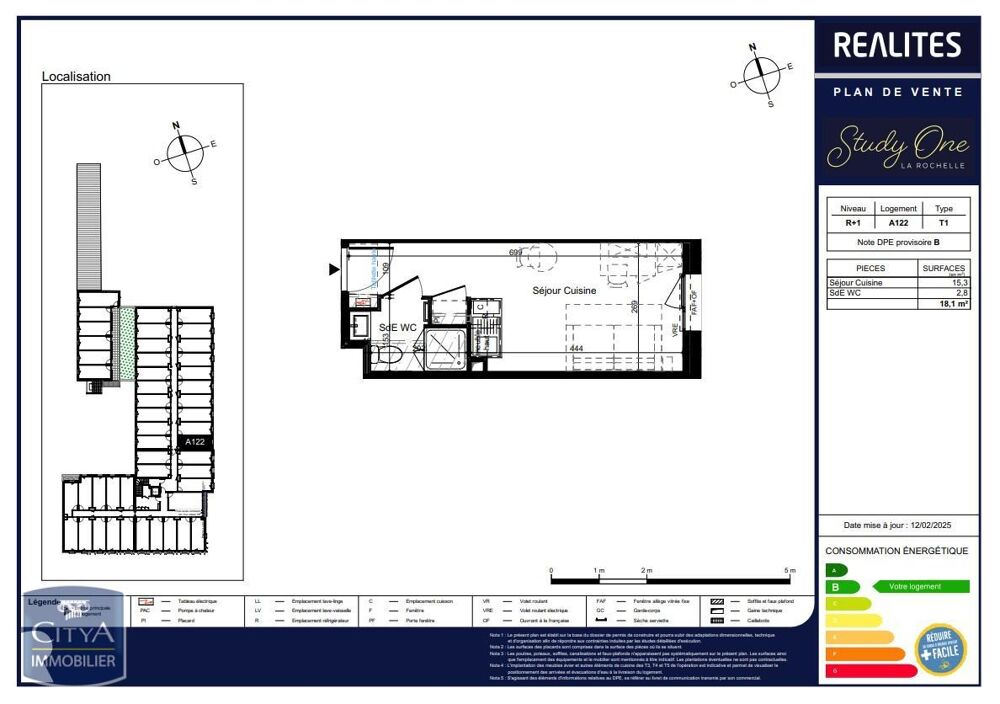 location Appartement - 1 pièce(s) - 18 m² La Rochelle (17000)