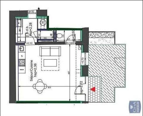  Appartement � louer 1 pi�ce 35 m�