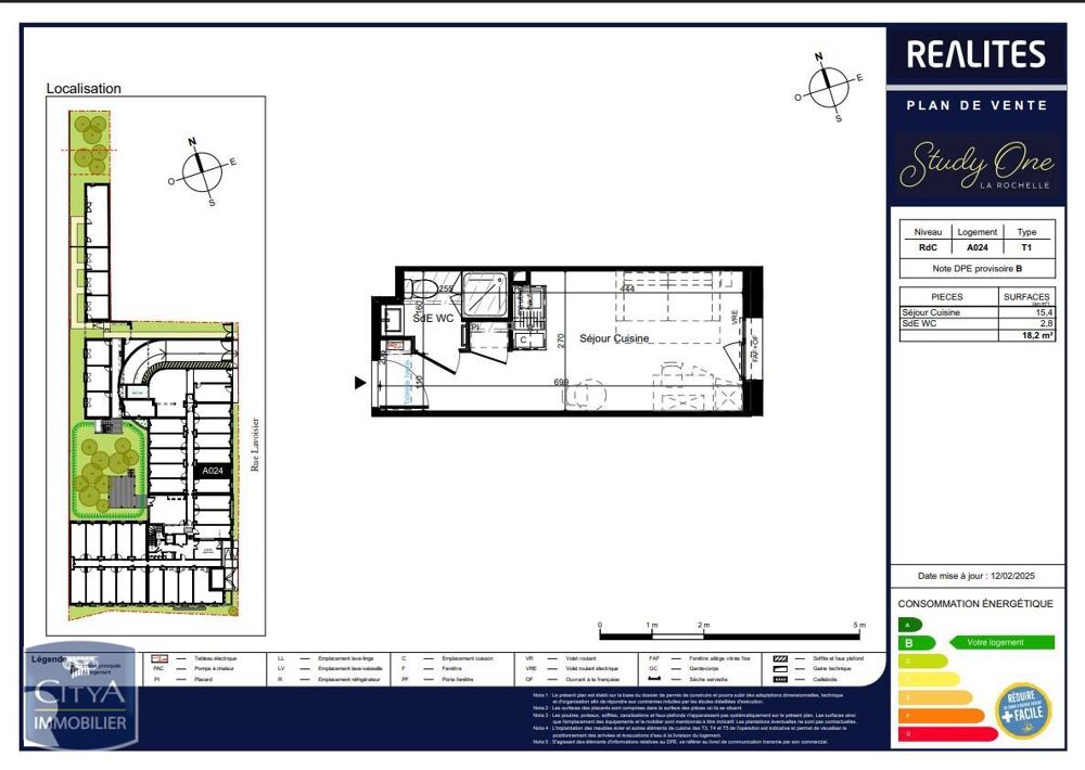 location Appartement - 1 pièce(s) - 18 m² La Rochelle (17000)