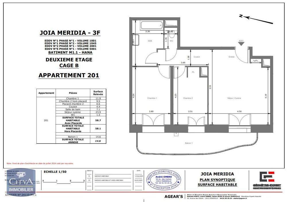 location Appartement - 3 pièce(s) - 59 m² Nice (06200)