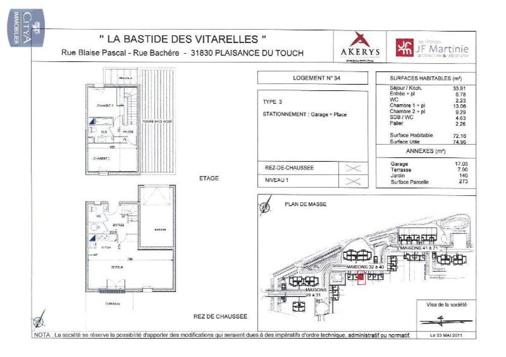 location Villa - 3 pièce(s) - 73 m² Plaisance-du-Touch (31830)