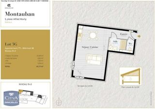  Appartement à louer 1 pièce 41 m²