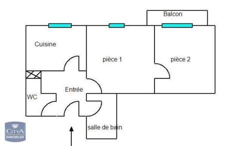  Appartement  louer 2 pices 39 m