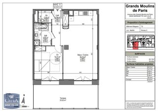  Appartement � louer 2 pi�ces 59 m�