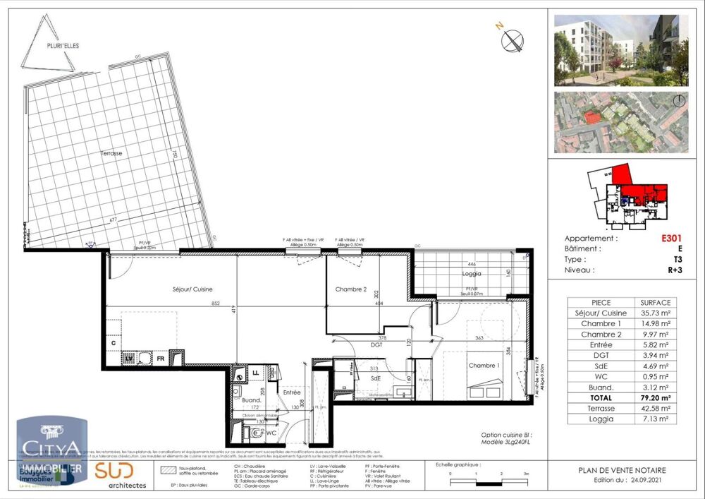 location Appartement - 3 pièce(s) - 80 m² Clermont-Ferrand (63000)