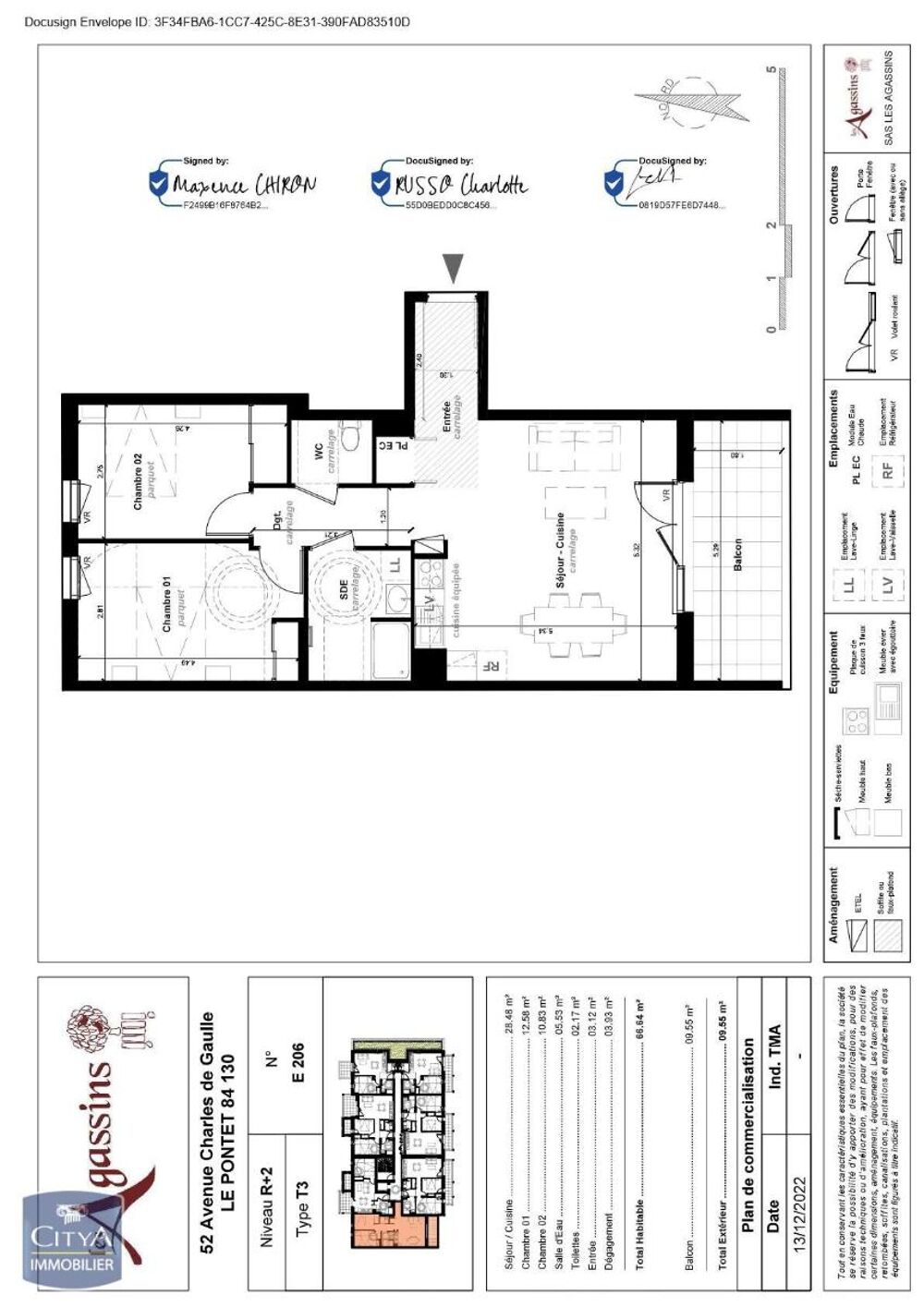 À LOUER : Découvrez ce magnifique appartement T3 avec ba....