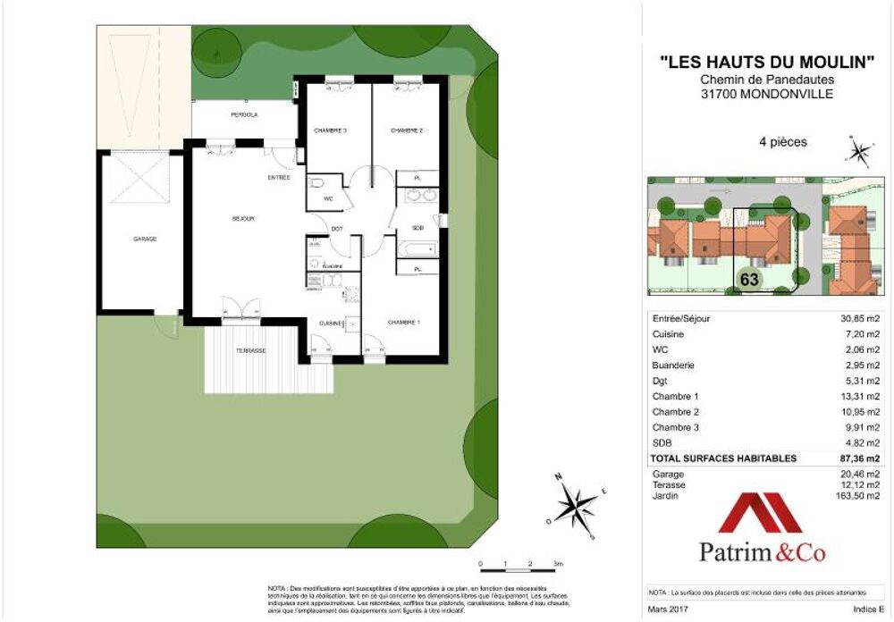 location Maison - 4 pièce(s) - 87 m² Mondonville (31700)