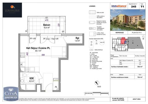  Appartement � louer 1 pi�ce 37 m�