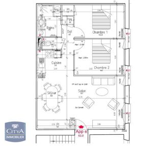  Appartement � louer 3 pi�ces 61 m�