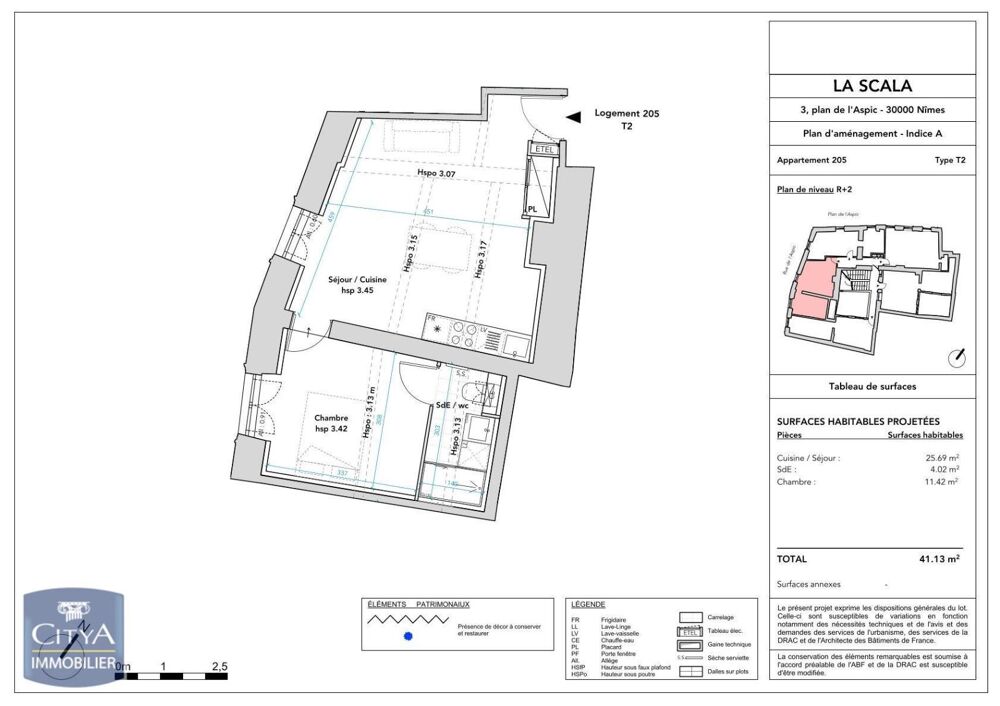 location Appartement - 2 pièce(s) - 41 m² Nîmes (30000)