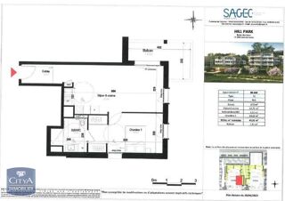  Appartement � louer 2 pi�ces 46 m�