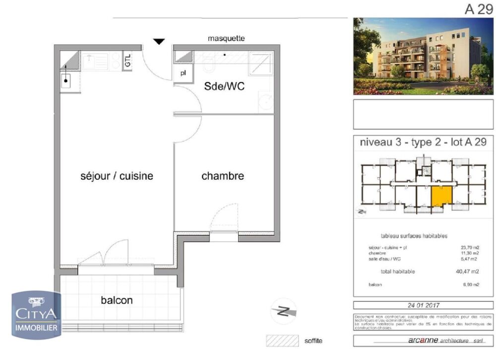 location Appartement - 2 pièce(s) - 40 m² Avignon (84000)