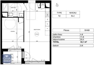  Appartement � louer 2 pi�ces 42 m�