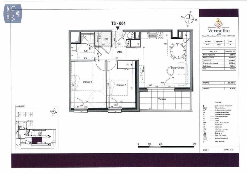 location Appartement - 3 pièce(s) - 59 m² Lucé (28110)