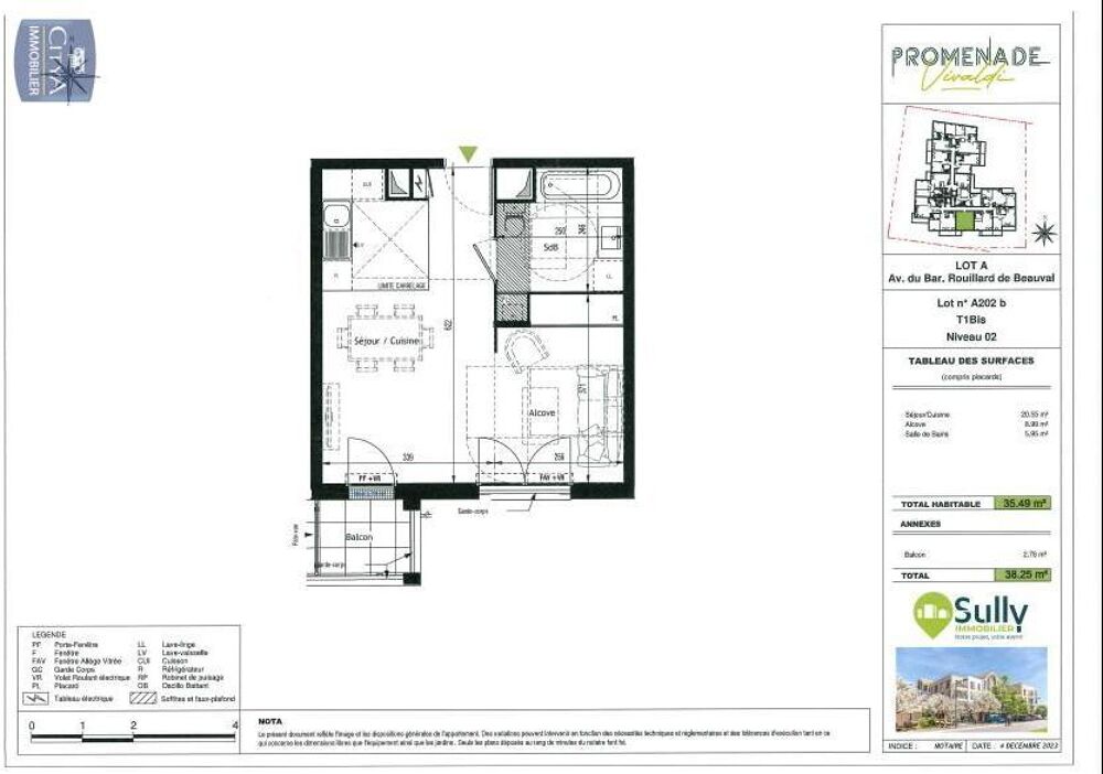 location Appartement - 1 pièce(s) - 35 m² Le Coudray (28630)