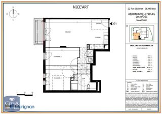  Appartement à louer 3 pièces 61 m²