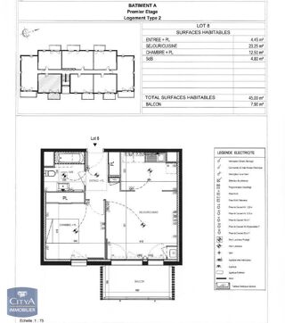  Appartement à louer 2 pièces 45 m²