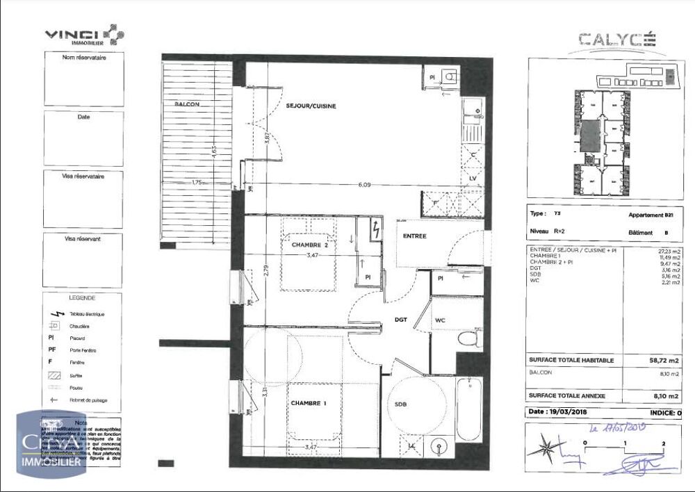 location Appartement - 3 pièce(s) - 58 m² Toulouse (31300)