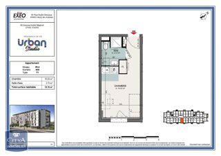  Appartement � louer 1 pi�ce 20 m�