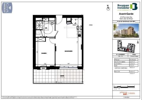 Appartement  louer 2 pices 46 m