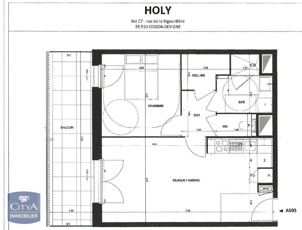 location Appartement - 2 pièce(s) - 49 m² Cesson-Sévigné (35510)