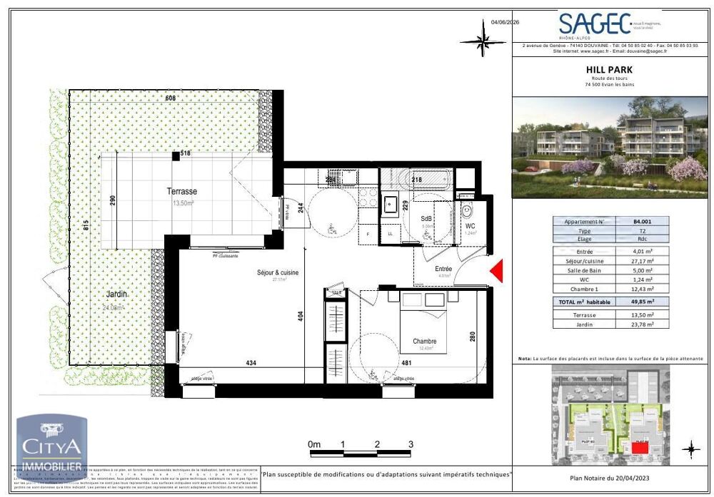 location Appartement - 2 pièce(s) - 50 m² Évian-les-Bains (74500)
