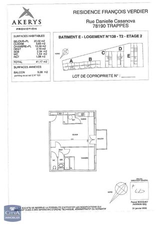  Appartement à louer 2 pièces 41 m²