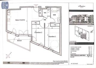  Appartement � louer 3 pi�ces 60 m�