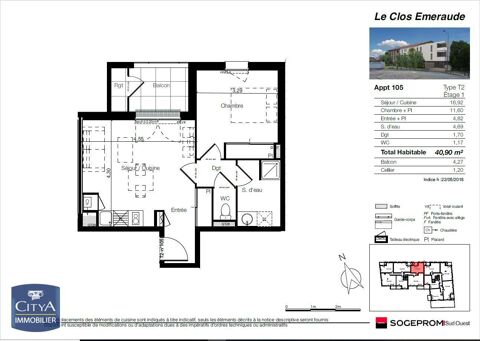  Appartement � louer 2 pi�ces 40 m�